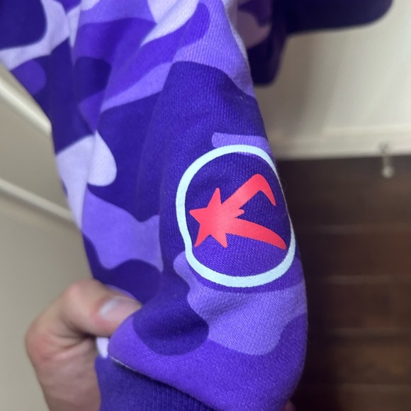 Kanto Starter Gengar purple camo full zip with velcro face - Picture 7 of 9
